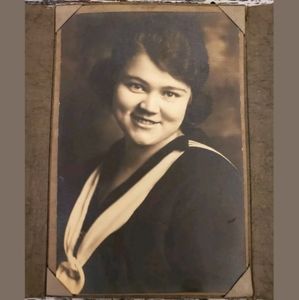 Antique 1920s 1930s Woman's Portrait Sailor Photo